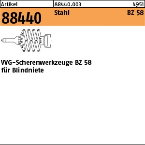 ART 88440 VVG-Scherenwerkzeug BZ 58 für Blindniete S