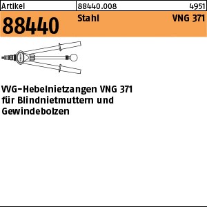 ART 88440 VVG-Hebelnietzange VNG 371 für Blindnietmuttern und S