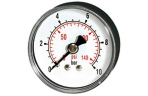 Standardmanometer, Anschluss hinten, zentrisch
