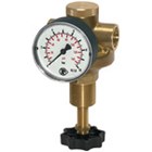 Druckregler (Membrandruckregler aus Messing ohne Sekundärentlüftung, inkl. Manometer, speziell für Wasser)