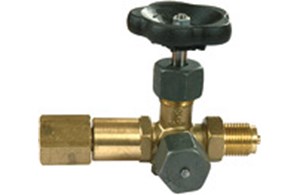 Manometer-Absperrventil, Zapfen - drehbare Muffe und Schaft für Messgerätehalter, mit Prüfzapfen M20x1,5, DIN 16271, Form B
