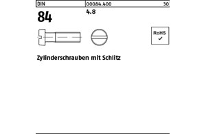 DIN 84 4.8 Zylinderschrauben mit Schlitz 