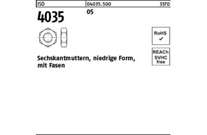 ISO 4035 05 Niedrige Sechskantmuttern mit Fasen 