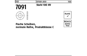 ISO 7091 Stahl 100 HV Flache Scheiben, normale Reihe, Produktklasse C