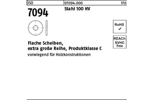 ISO 7094 Stahl 100 HV Flache Scheiben, extra große Reihe, Produktklasse C