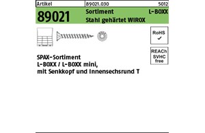 Artikel 89021 Sortimente SPAX Seko-T Oberfläche WIROX SPAX-Sortimente L-BOXX/L-B