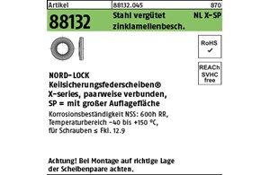 Artikel 88132 Stahl verg. NL X-SP zinklamellenbesch. NORD-LOCK Keilsicherungsfed