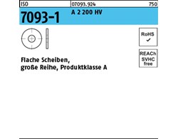ISO 7093-1 A 2 200 HV Flache Scheiben, große Reihe, Produktklasse A