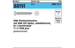 Artikel 88191 A 2 SPAX Zk-T SPAX-Pfostenschrauben, mit Spitze selbstbohrend, Zen