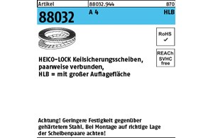 Artikel 88032 A 4 breit Heico-Lock-Scheiben, vergrößerte Auflage (Keilsicherungs