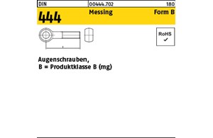 DIN 444 Messing Form B Augenschrauben, Produktklasse B (mg) 