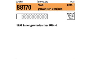 Artikel 88770 Stahl UPM-I galvanisch verzinkt UPAT Innengewindeanker UPM-I 