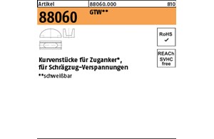 Artikel 88060 GTW Kurvenstücke für Zuganker, für Schrägzug-Verspannungen