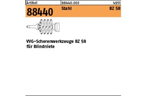 Artikel 88440 Stahl BZ 58 Antrieb: Hand VVG-Scherenwerkzeuge BZ 58 für Blindniet