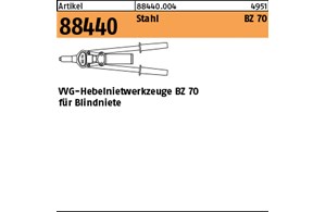 Artikel 88440 Stahl BZ 70 Antrieb: Hand VVG-Hebelnietwerkzeuge BZ 70 für Blindni