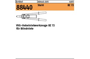 Artikel 88440 Stahl BZ 72 Antrieb: Hand VVG-Hebelnietwerkzeuge BZ 72 für Blindni